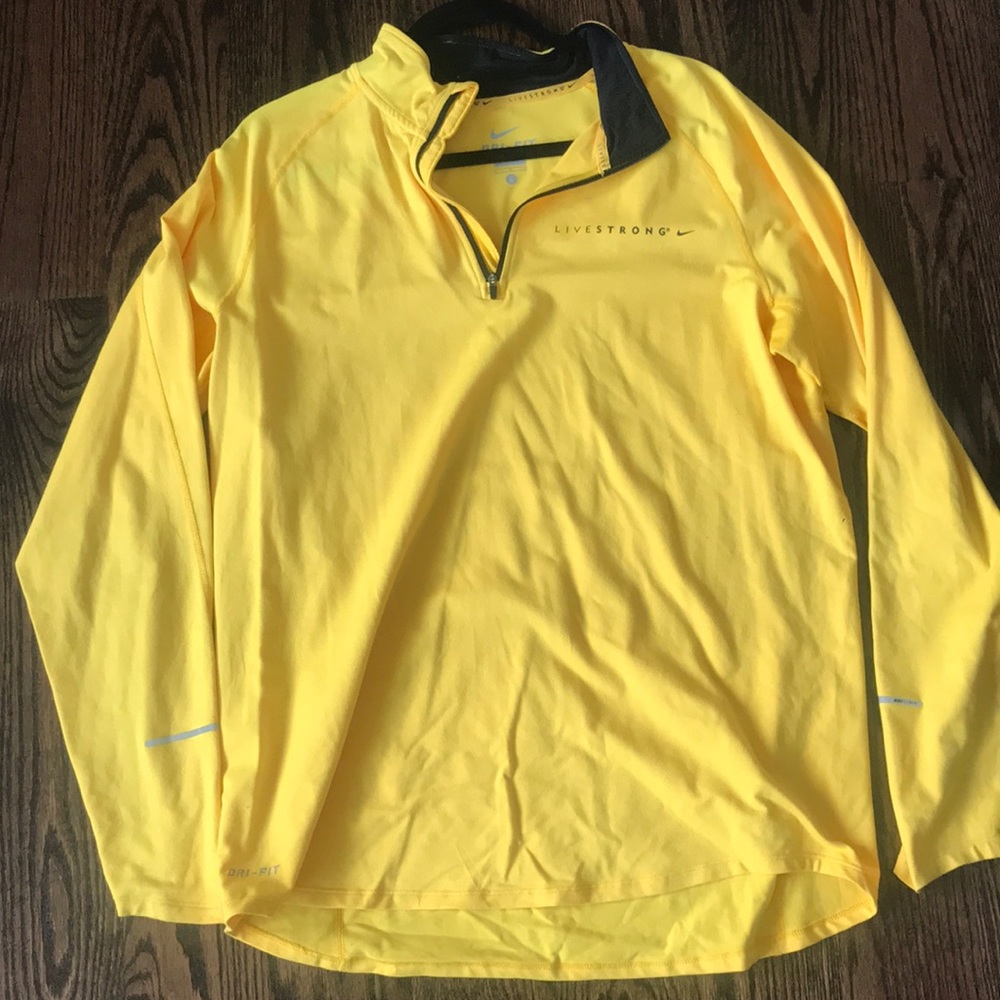 Men’s Nike running quarter zip. Livestrong. large